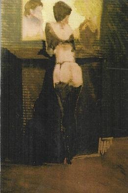 Harry Weisburd, 'Black Stockings', 2014, original Pastel, 18 x 24  cm. Artwork description: 9039               Woman wearing black stockings      ...