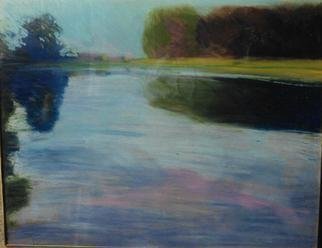 Harry Weisburd, 'Double Reflections', 2010, original Pastel, 40 x 32  cm. Artwork description: 9039         Reflection in water on lake or river of trees - - landscape . Pastel on paper, 40 inches wide x 32 inches high .    ...