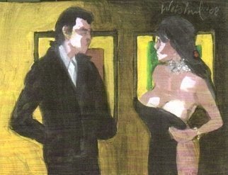 Harry Weisburd, 'Excuse Me While I Change', 2008, original Watercolor, 11 x 8  x 1 cm. Artwork description: 23295  ORIGINAL WATERCOLOR on Stretched Canvas, 12 inches wide x 9 inches highPRICE: $750LIMITED EDITION OF 50, COLOR XEROX PRINT, 11 1/ 2 inches wide x  8 1/ 2 inches high, SIGNED AND NUMBERED BY THE ARTIST.PRICE : $50  UNFRAMED ...