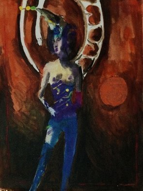 Harry Weisburd, Barb b que for three, 2015, Original Watercolor, size_width{Salome-1431312562.jpg} X 23 inches