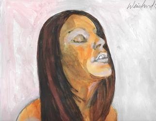 Harry Weisburd, 'Don T Stop Now', 2017, original Watercolor, 14 x 11  cm. Artwork description: 5871 Face of woman  ...