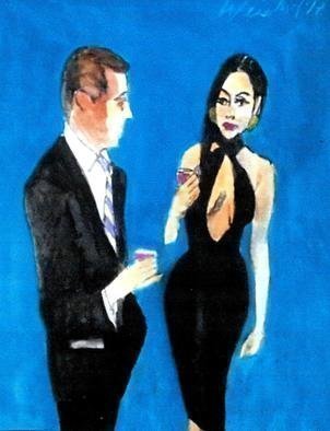 Harry Weisburd, 'Looking For Mr Right 39', 2017, original Painting Acrylic, 16 x 20  cm. Artwork description: 4683 Sensual sexy woman looking for Mr Right guy...