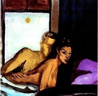 Harry Weisburd, 'Morning After Night Before 2', 2016, original Watercolor, 24 x 24  cm. Artwork description: 5475 woman in bed morning after night before with man in bed ...