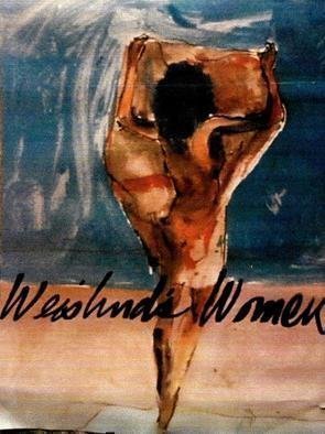 Harry Weisburd, 'Woman On The Beach 2 Poster', 2003, original Watercolor, 20 x 27  cm. Artwork description: 6267 Woman and the beach 2  POSTER...