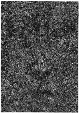 Wieslaw Haladaj; APPEARANCE23, 2013, Original Printmaking Linoleum, 70 x 100 cm. Artwork description: 241           BLACK AND WHITE          ...