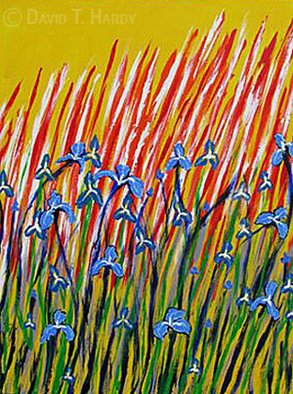 David Hardy; Irises, 2010, Original Painting Acrylic, 18 x 24 inches. 
