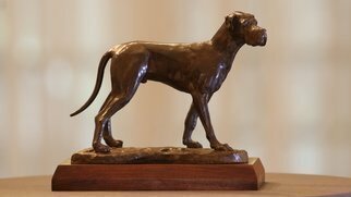 Willem Botha; Gentle Giant, 2019, Original Sculpture Bronze, 7 x 7 inches. Artwork description: 241  Great Dane, dog, dogs, ...
