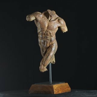 Willem Botha; Male Torso, 2019, Original Sculpture Bronze, 200 x 300 mm. Artwork description: 241 Fragmented Running male Torso. This work inspired me to create another work called  ARES THE GOD OF WAR  ...