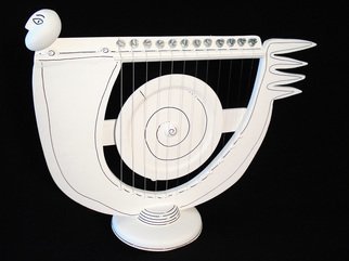 Wilson Sasso; HARP, 2007, Original Mixed Media, 75 x 55 cm. Artwork description: 241  This is an interactive work, with lever that produces some musical notes.  ...
