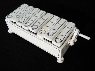 Wilson Sasso; KEYBOARD, 2007, Original Mixed Media, 30 x 9 cm. Artwork description: 241  This is an interactive work. An lever move the keys....