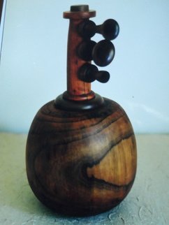 Wilson Sasso; Trumpeter, 2005, Original Sculpture Wood, 22 x 41 cm. Artwork description: 241 Wood turning woods, pine, imbuia and pau- ferro. ...