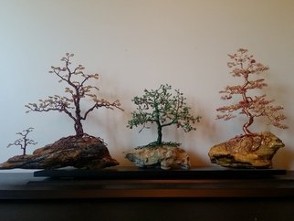 Ana Wezeman; Beaded Wire Tree Bonsai, 2018, Original Mixed Media, 12 x 13 inches. Artwork description: 241 Each Wire Tree is unique, handmade from Artistic wire in various colors and sizes from 20 gauge to 26 gauge and Glass or Crystal Beads from 1. 8 mm to 8 mm. ...