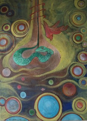 Dana Wodak; Vagina, 2000, Original Painting Oil, 60 x 80 cm. Artwork description: 241  spiritual cosmic univers art realistic oilpaintings in thin layers of colour  fineart DanaWodak ...