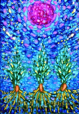 Wojtek Kowalski; Tomorrow, 2015, Original Watercolor, 21 x 30 cm. Artwork description: 241 colour, energy, joy, naive, nature, primitive, psychedelic, surrealism, symbolism, tree, earth, abstract, magical, sun, sunlight, light, colorful, vibrance, vibrant, warm, different, unusual, creativity, another, lucid, animated, other, very, fantastical, spirited, avesome, intense, vivid, emotion, light...
