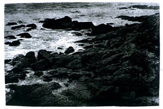 Sui Conrad; Kintyre Shorline, 1997, Original Printmaking Other, 30 x 22 inches. Artwork description: 241  This is a traditional photogravure taken on the western shor of the Mull of Kintyre in Scotland. ...