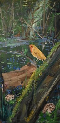 Susan Snow  Voidets ; Bluebell Morning, 2019, Original Painting Oil, 14 x 20 inches. Artwork description: 241 The bluebells are in full bloom as the little hedgehogs forage and a english robin sings. A deer in the forest watches on. ...