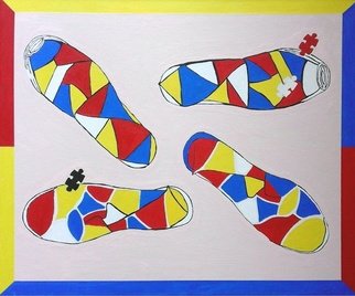 Xavier Palacin; Pasos, 2017, Original Painting Acrylic, 60 x 50 cm. Artwork description: 241 Pop art, abstract, acrylic, colourful...