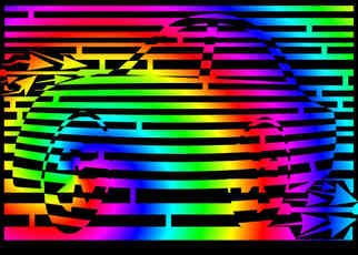 Yanito Freminoshi; Car Maze, 2013, Original Digital Drawing,   inches. Artwork description: 241  The Vehicular Maze - Car Maze by Yanito Freminoshi - op art style digital drawing - find the maze solution here if you need help solving it. ...