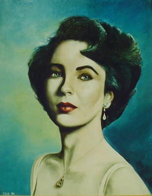 Yordan Enchev; Portrait Of Liz Taylor, 1996, Original Painting Oil,   inches. Artwork description: 241  This painting is rendered and sold in Manhattan. Commission inquiries are welcome....