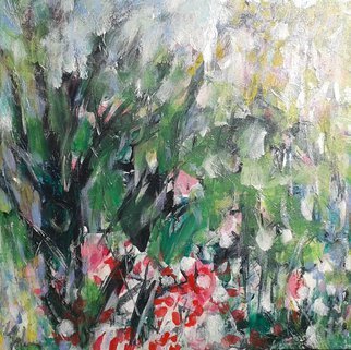 Yeoun Lee; Summer Garden, 2015, Original Painting Acrylic, 20 x 20 inches. 