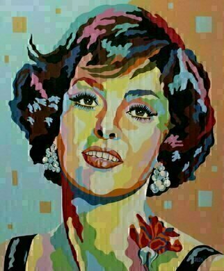 Yosef Reznikov, 'Gina Lollobrigida', 2019, original Mixed Media, 120 x 100  x 4 cm. Artwork description: 1758 A pop art portrait is the most original gift.The first images of pop art appeared in the early 60s, they combined mass culture and artistic creation.  Pop art as a movement originated in the works of British artists Joe Tilson, Peter Blake and Richard Smith.  They ...