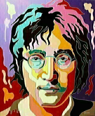 Yosef Reznikov, 'Portrait Of John Lennon', 2020, original Mixed Media, 120 x 100  x 4 cm. Artwork description: 1758 The pop art portrait is the most original gift.  The first images of pop art appeared in the early 60s, they combined mass culture and artistic creation.  Pop art as a movement originated in the works of British artists Joe Tilson, Peter Blake and Richard Smith.  They ...