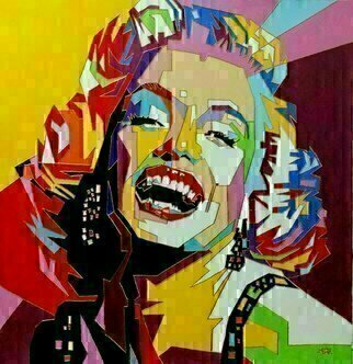 Yosef Reznikov, 'Portrait Of Marylin Monroe', 2019, original Mixed Media, 98 x 96  x 3 cm. Artwork description: 2103 A pop art portrait is the most original gift.The first images of pop art appeared in the early 60s, they combined mass culture and artistic creation.  Pop art as a movement originated in the works of British artists Joe Tilson, Peter Blake and Richard Smith.  They ...