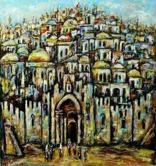 Yosef Reznikov; The Old Jerusalem, 2021, Original Mixed Media, 96 x 90 cm. Artwork description: 241 Jerusalem in painting.Jerusalem remains a favorite subject of painting today  many Israeli and foreign artists have managed to realistically or symbolically express the peculiar beauty and special color of the Holy City. This topic is very close to us. We have completed a significant number of ...