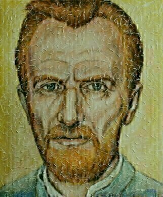 Yosef Reznikov, 'Vincent Van Gogh', 2020, original Mixed Media, 120 x 100  x 4 cm. Artwork description: 1758 Portrait of Van Gogh.Van Gogh s portraits figure prominently in the history of world painting.  A significant part of them was written in the 1880s- 1890s, that is, just at the time when the famous artist was going through a very controversial period of creativity on ...