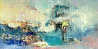 Jinsheng You, 'Landscape Abstract 311', 2019, original Painting Oil, 48 x 24  x 0.1 inches. Artwork description: 1758 This is an original unique oil painting on canvas. The work was signed in the back by the artist. It will be rolled in a tube for shipping. ...