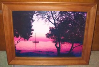 Andrew Young; Pink Sunset At Red Island, 2013, Original Mixed Media, 11.7 x 8.3 inches. Artwork description: 241       This art will add a great beauty to your home, office or work place. This piece of art will come without frame. 8. 27