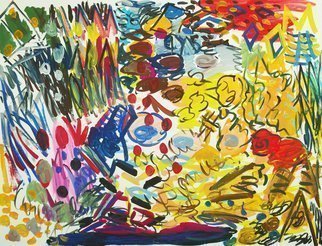 Yuriy Samsonov, 'Careless Step', 2021, original Mixed Media, 41.7 x 31.8  x 0.1 inches. Artwork description: 1758 I breathe in the wind . .The work is executed in the style of Abstract Expressionism, in mixed media on paper, acrylic, tempera, gouache. ...