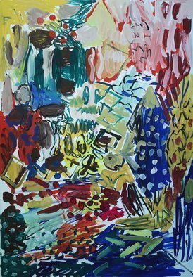 Yuriy Samsonov, 'Victory Flags', 2021, original Mixed Media, 30.7 x 44.8  x 0.1 inches. Artwork description: 1758 The work is executed in the style of Abstract Expressionism, in mixed media on paper, acrylic, tempera, gouache. ...