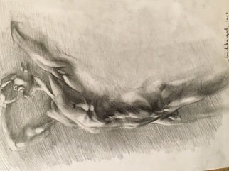 Yuriy Ivashkevych; Dancer, 2018, Original Drawing Pencil, 29 x 42 cm. Artwork description: 241 From my serie aEURoe Ballet dancer aEURoe...