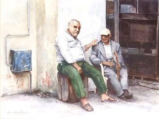 Zaher Bizri; Lebanon Watercolor, 2007, Original Watercolor, 31 x 20 cm. Artwork description: 241 Watercolor on paper, 31x20cm, 2007. ...
