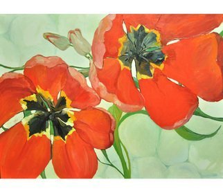 Anastasia Zakharova; Tulips, 2010, Original Painting Oil, 60 x 80 cm. 