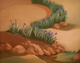 Terry Zarate; Iris Garden, 2008, Original Painting Oil, 20 x 16 inches. 