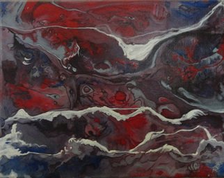 Rickie Dickerson, 'Angry Seas', 2013, original Painting Acrylic, 10 x 8  x 1 inches. Artwork description: 1911   I guess I could start you  off by telling you what I see. . . a Pirate at the top middle, after that, you're on your own. Everyone sees something different.  ...
