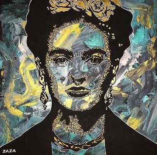 Anastasiia Aldoshina; Frida Kahlo, 2017, Original other, 50 x 50 cm. 
