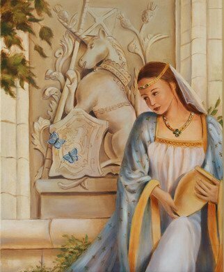 Marsha Bowers, 'Saorsa', 2018, original Painting Oil, 24 x 30  x 1 inches. Artwork description: 1911 Unicorn, oilpainting, painting, fantasy, art...