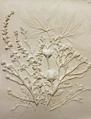 Marsha Bowers; Botanical Plaster Casting, 2021, Original Other, 11 x 14 inches. Artwork description: 241 Botanical Plaster Casting...