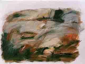 Christa Skoff Oglan; Sienna Landscape, 2009, Original Mixed Media, 22 x 30 inches. 
