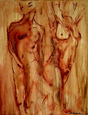 Zuzanna Kozlowska; Life Drawing, 2005, Original Painting Acrylic, 18 x 24 inches. Artwork description: 241 Original Acrylic.  Life drawing painted from observation of nude model ...