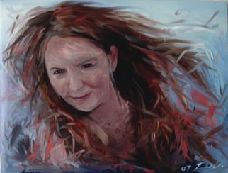 Zuzanna Kozlowska; Thoughts To Write About, 2007, Original Painting Oil, 24 x 36 inches. Artwork description: 241   Original artwork. Limited Edition, hand embellished & numbered giclee for sale.   ...