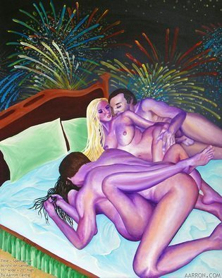 Aarron Laidig: 'Spectacular', 2014 Acrylic Painting, Erotic.   Spectacular -  Surrealistic Erotic Artwork On Canvas with swingers lifestyle / swap theme  ...