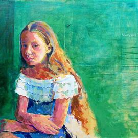 Lawrence Buttigieg: 'Felicia I', 2008 Oil Painting, Portrait. 