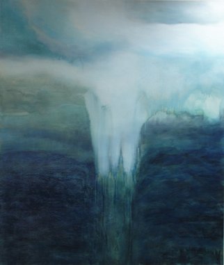 Anne Bradford: 'Melting', 2008 Oil Painting, Abstract. Blue sky, water, ice, mystical, flowing, spiritual, melting...