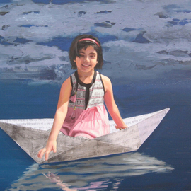 Nabendu Roy: 'imagination of little girl 2', 2020 Acrylic Painting, Conceptual. Artist Description: Inspiration aEUR