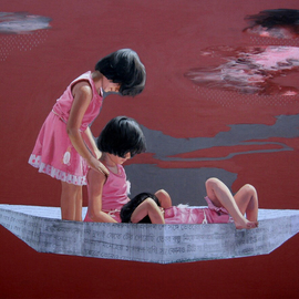 Nabendu Roy: 'imagination of little girl 3', 2020 Acrylic Painting, Conceptual. Artist Description:  Inspiration aEUR