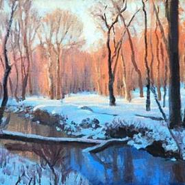 Armand Cabrera: 'Winter Reflections', 2008 Oil Painting, Landscape. Artist Description:  A scene in Northern Virginia, USA ...